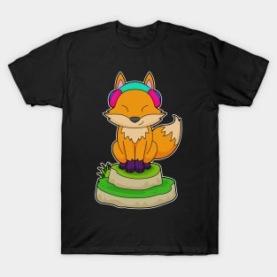 Fox Headphone Music T-Shirt